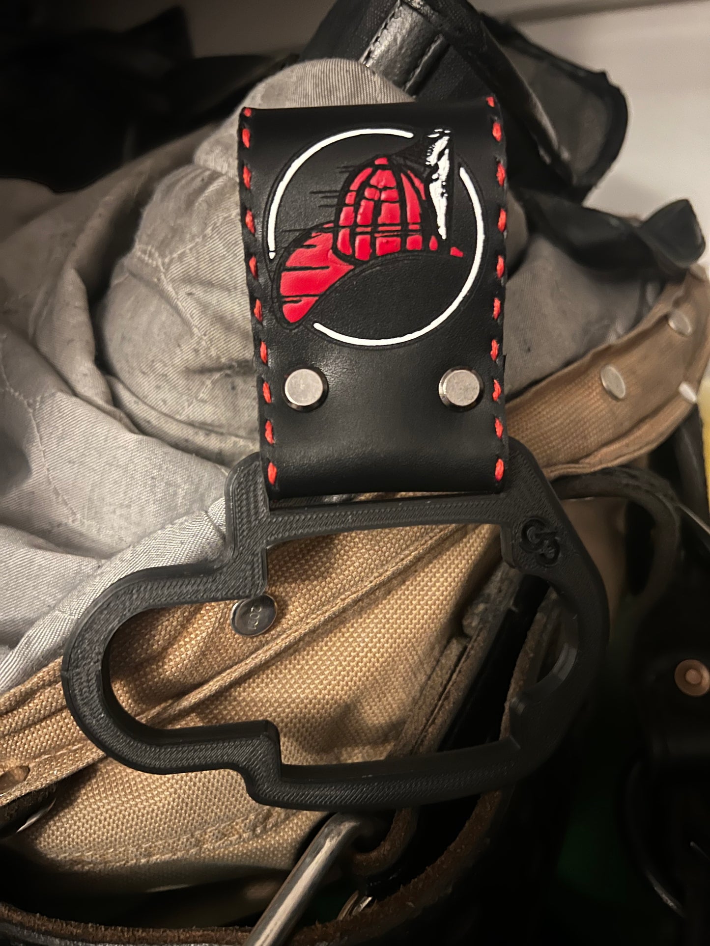 American Fire Brigade Helmet logo Radio clip